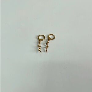 Gold Snake Earrings